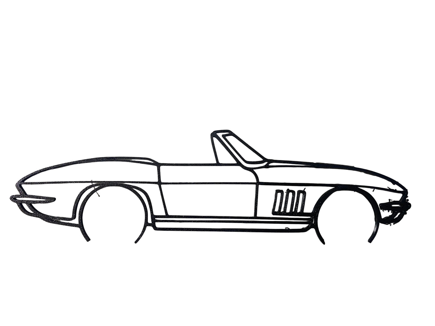 C1 And C2 Corvette Silhouette 3D Printed Design