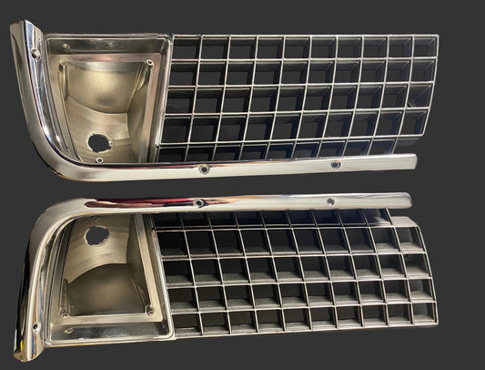 1972 corvette Die Cast Triple Chrome Plated Front Grilles (Pair)