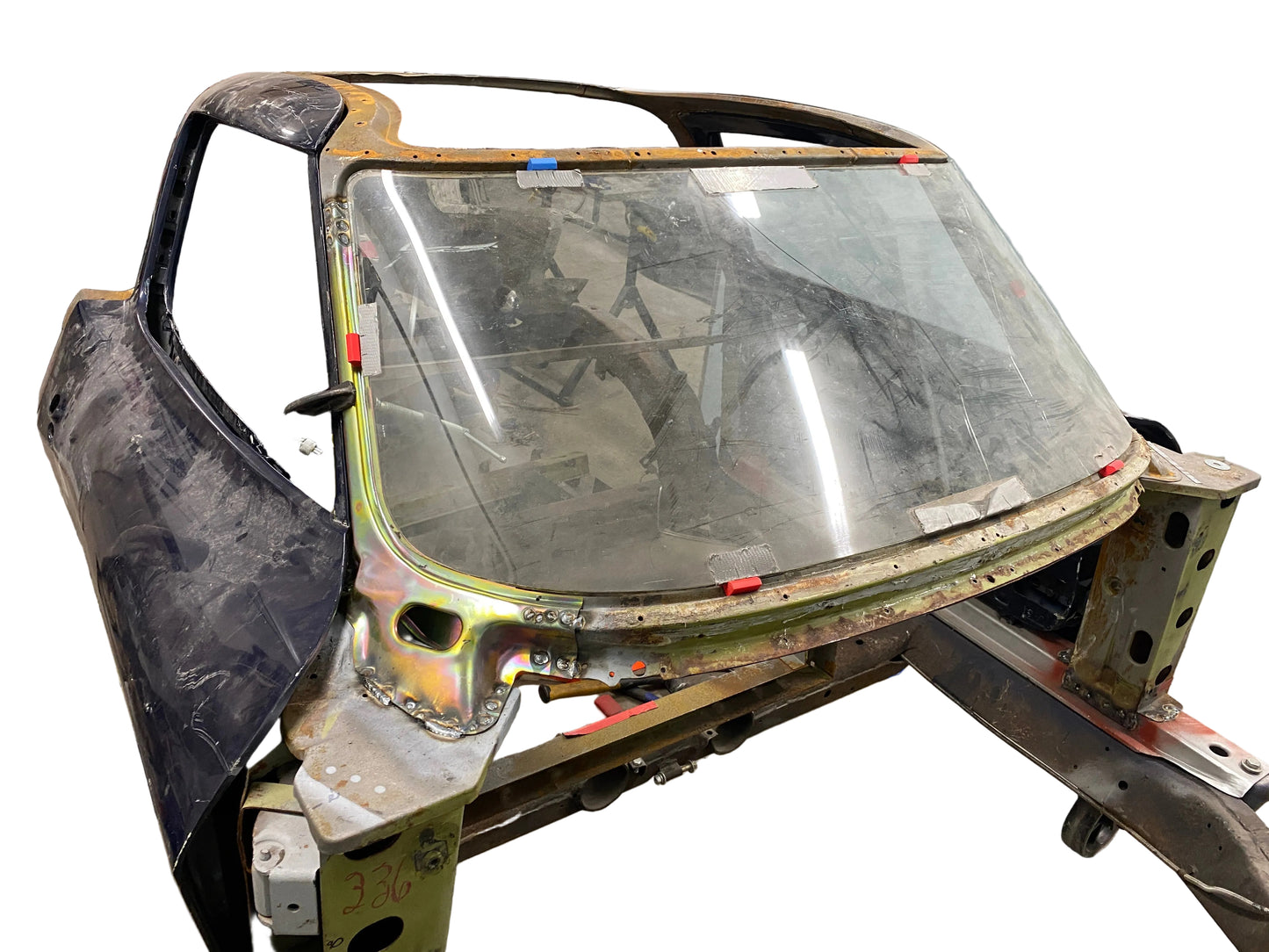 1963-67 Corvette Windshield Frame Spacer Block Repair Kit.  Mid-Year Mitch Design