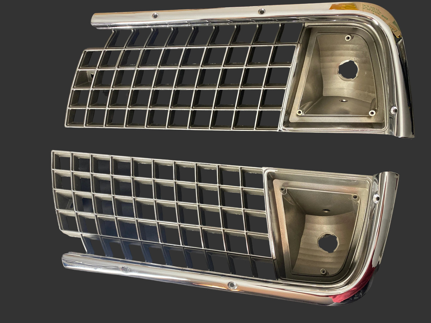1971 corvette Die Cast Triple Chrome Plated Front Grilles (Pair)