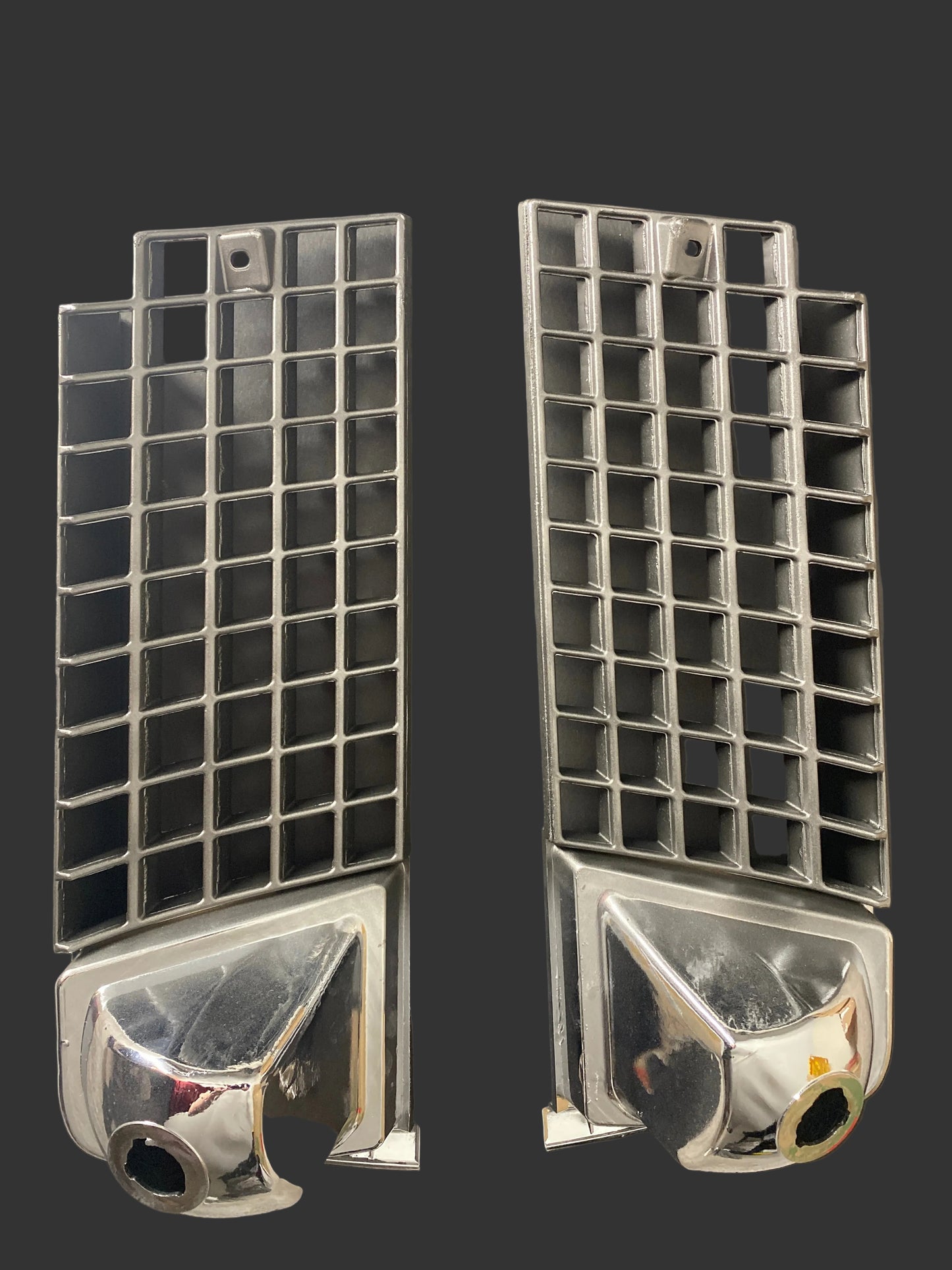 1972 corvette Die Cast Triple Chrome Plated Front Grilles (Pair)