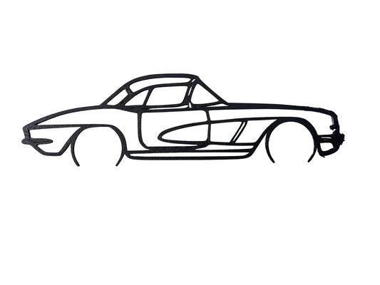 C1 And C2 Corvette Silhouette 3D Printed Design