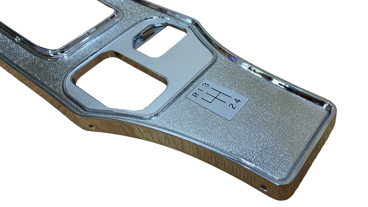 Pick Your Color! 1964-67 Corvette Die Cast Chrome Plated Manual Shift Console Plate.  Custom Painted By MYM