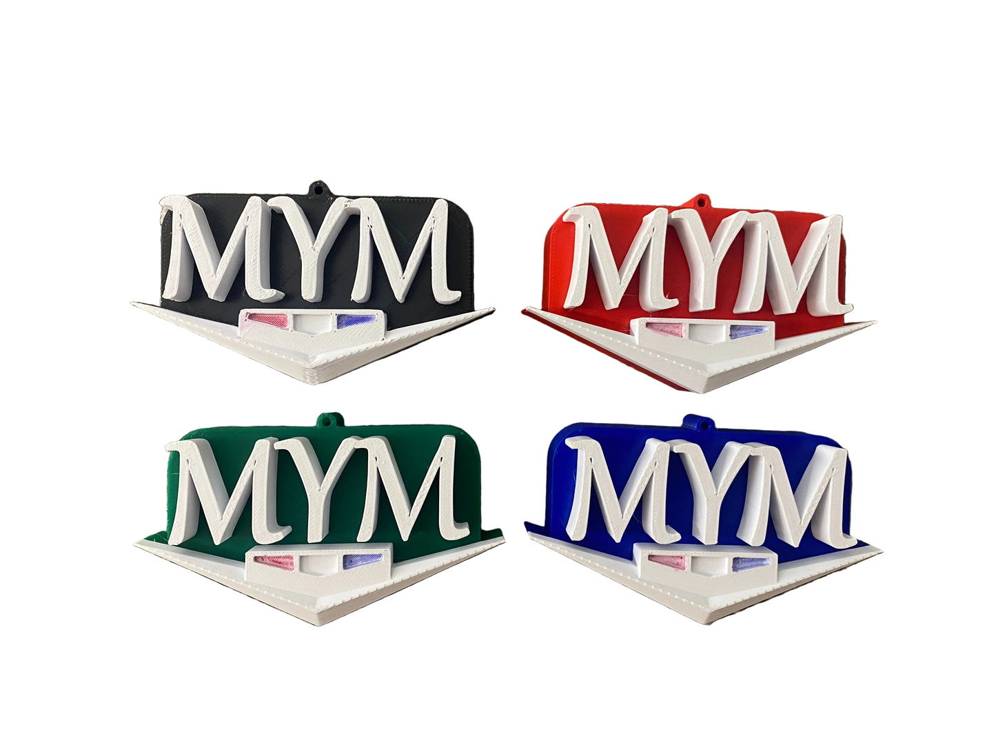 Mid Year Mitch Chevrolet Style Logo Or Christmas Ornament Set of Four