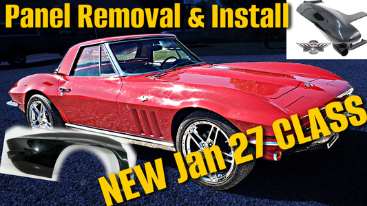 Upcoming January 15th-17th 2027 Class.  1965 Corvette Flared Panel Removal And New Panel Installation Instructional Class.