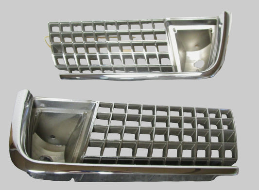 1970 corvette Die Cast Triple Chrome Plated Front Grilles (Pair)