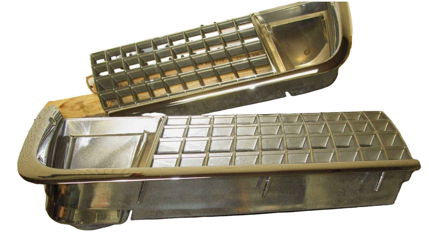 1970 corvette Die Cast Triple Chrome Plated Front Grilles (Pair)