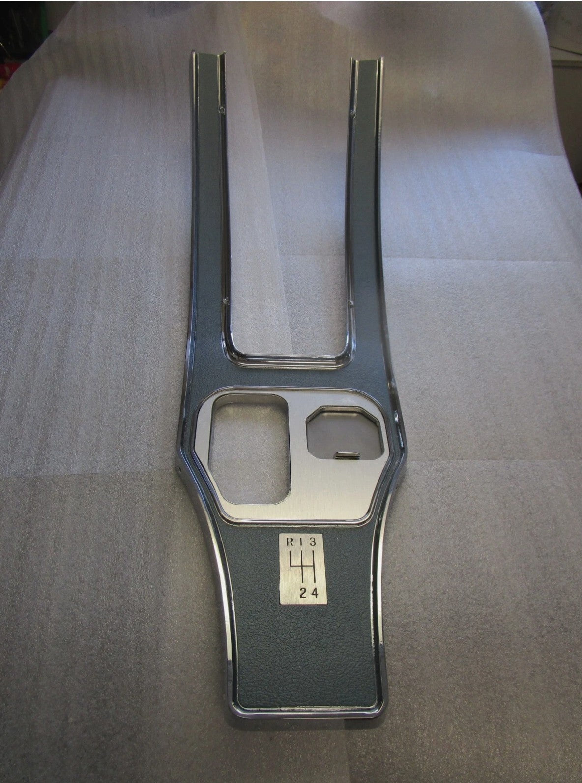 Pick Your Color! 1964-67 Corvette Die Cast Chrome Plated Manual Shift Console Plate.  Custom Painted By MYM