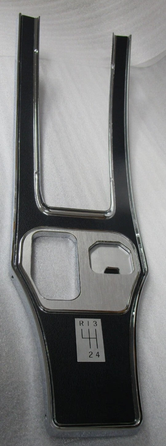 Pick Your Color! 1964-67 Corvette Die Cast Chrome Plated Manual Shift Console Plate.  Custom Painted By MYM