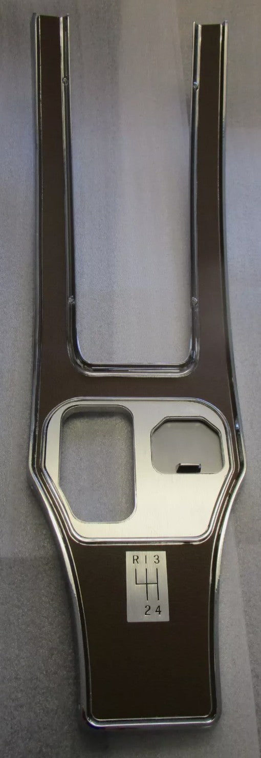 Pick Your Color! 1964-67 Corvette Die Cast Chrome Plated Manual Shift Console Plate.  Custom Painted By MYM